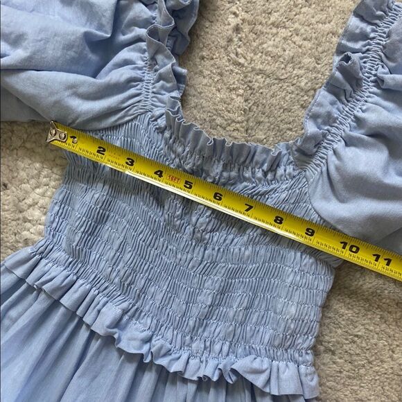 Mi Golondrina Luisa Maxi Dress Blue - Picture 10 of 13